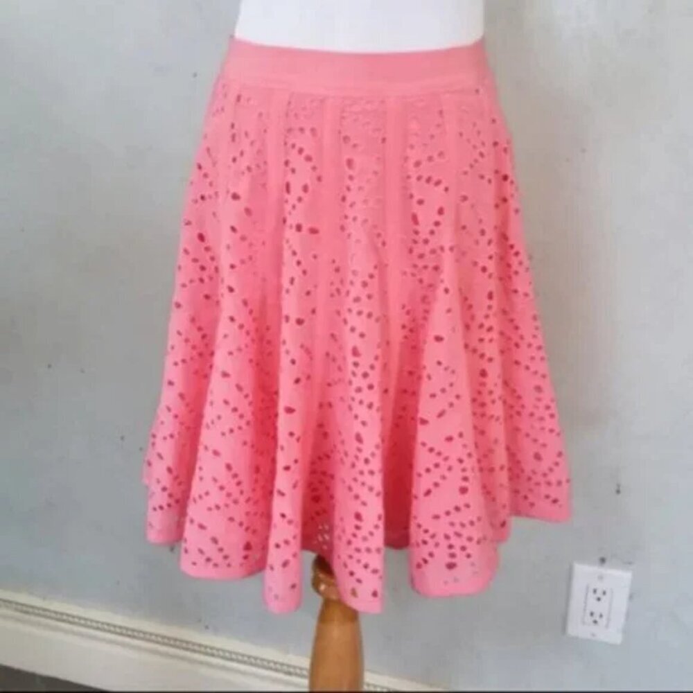 NWOT Rebecca Taylor 100% silk pink skirt size 2 (302)